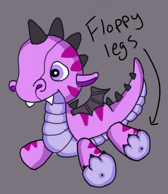 BabyDragonColorFloppyLegs